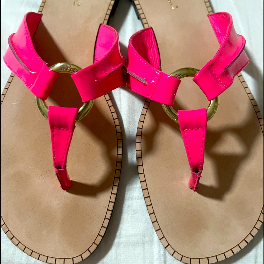 Lilly Pulitzer Pink sandals-size 9 NEW!